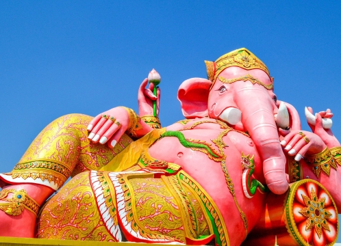 ピンクガネーシャ_ワット・サマーンラッタナーラーム